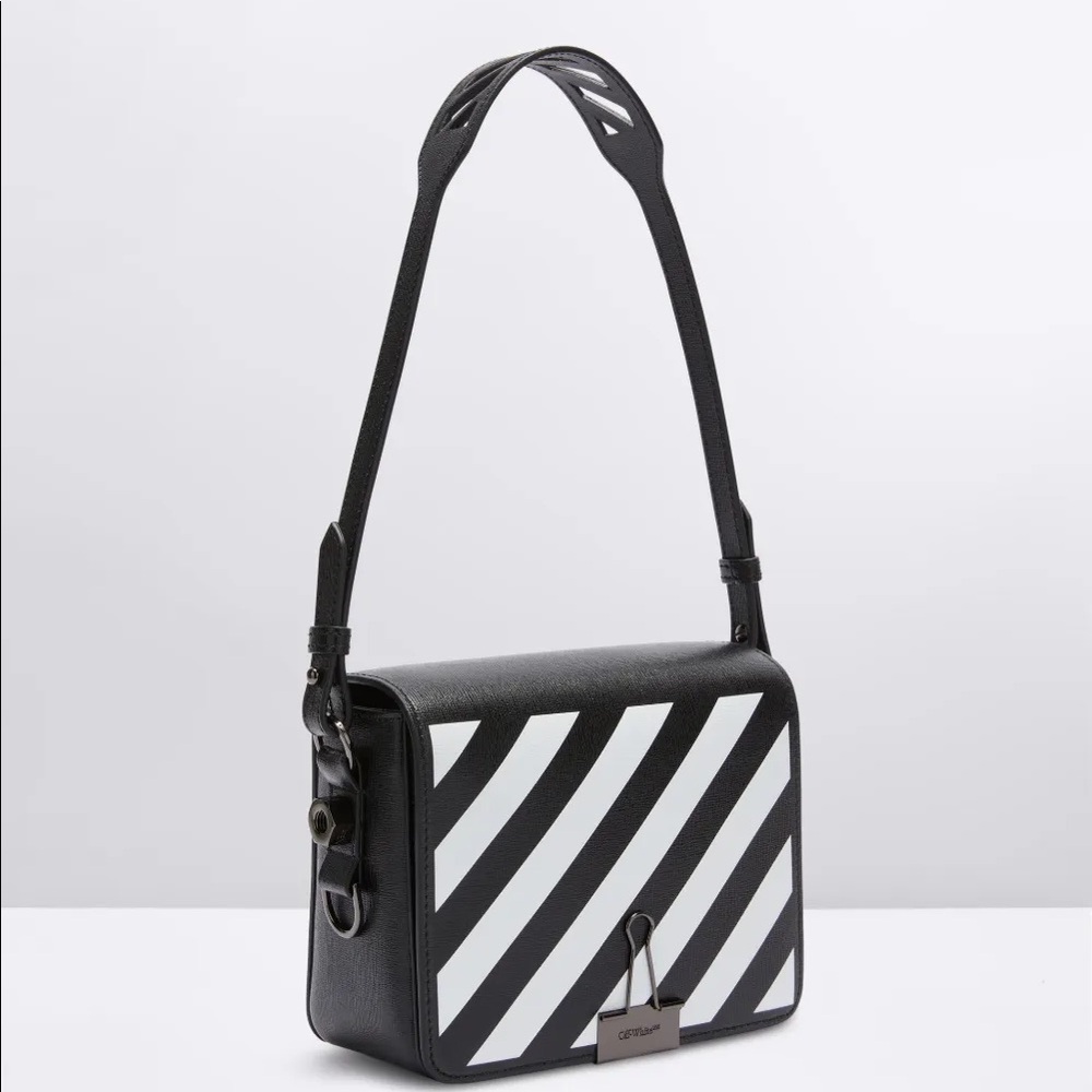 Off-White Black Diag Flap Bag